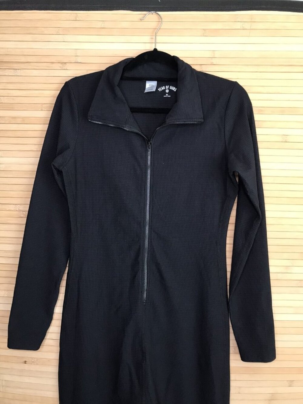 Year of Ours Long Sleeve Waffle Ski One Piece Romper Jumpsuit Black XL Thermal - Picture 4 of 6